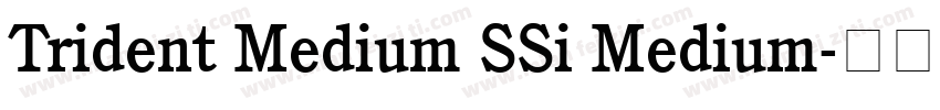 Trident Medium SSi Medium字体转换
